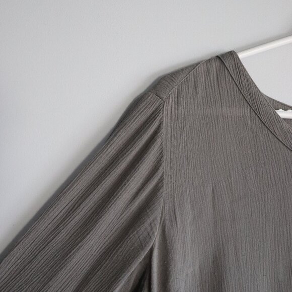 Kaffe Womens Grey Sz 36/6 Tunic Long Sleeve Flowy Lightweight Sheer Pullover Top - Picture 3 of 10